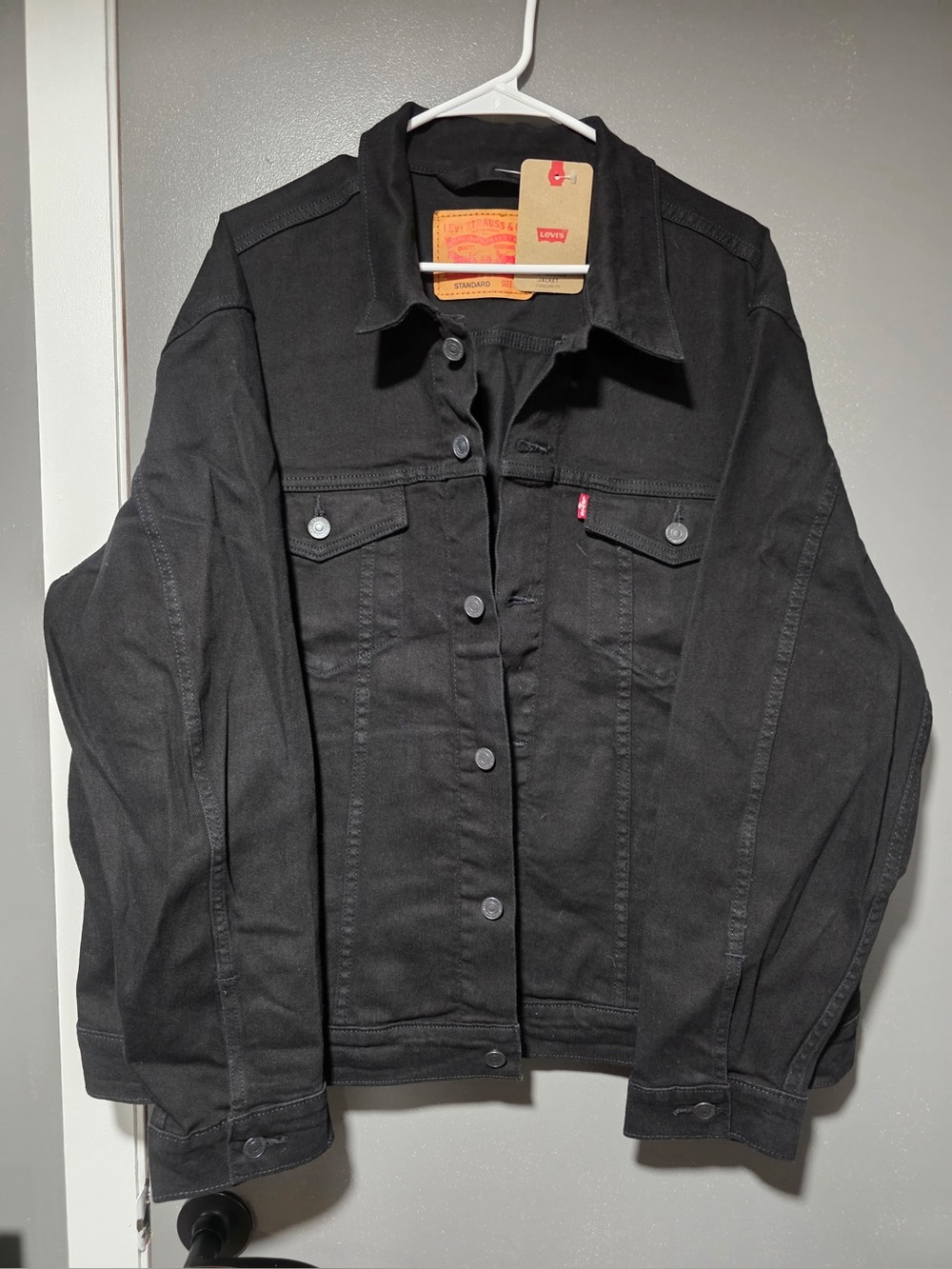 Levi's Black Denim Trucker Jacket - Men's Lightweight Shirt Jacket